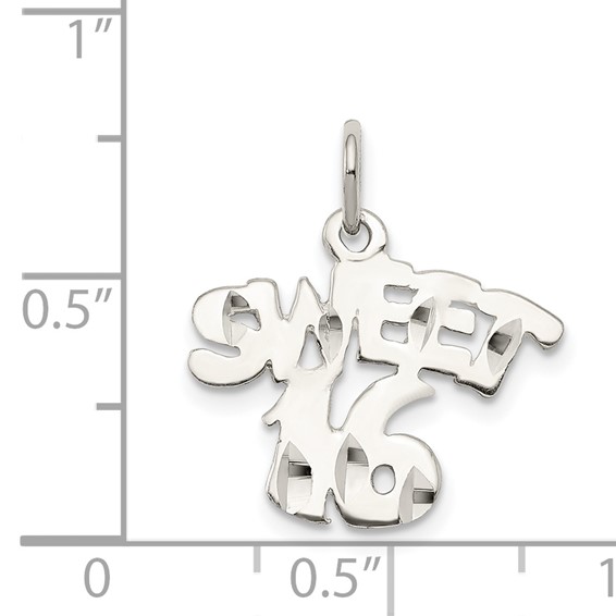 Sterling Silver Sweet 16 Charm