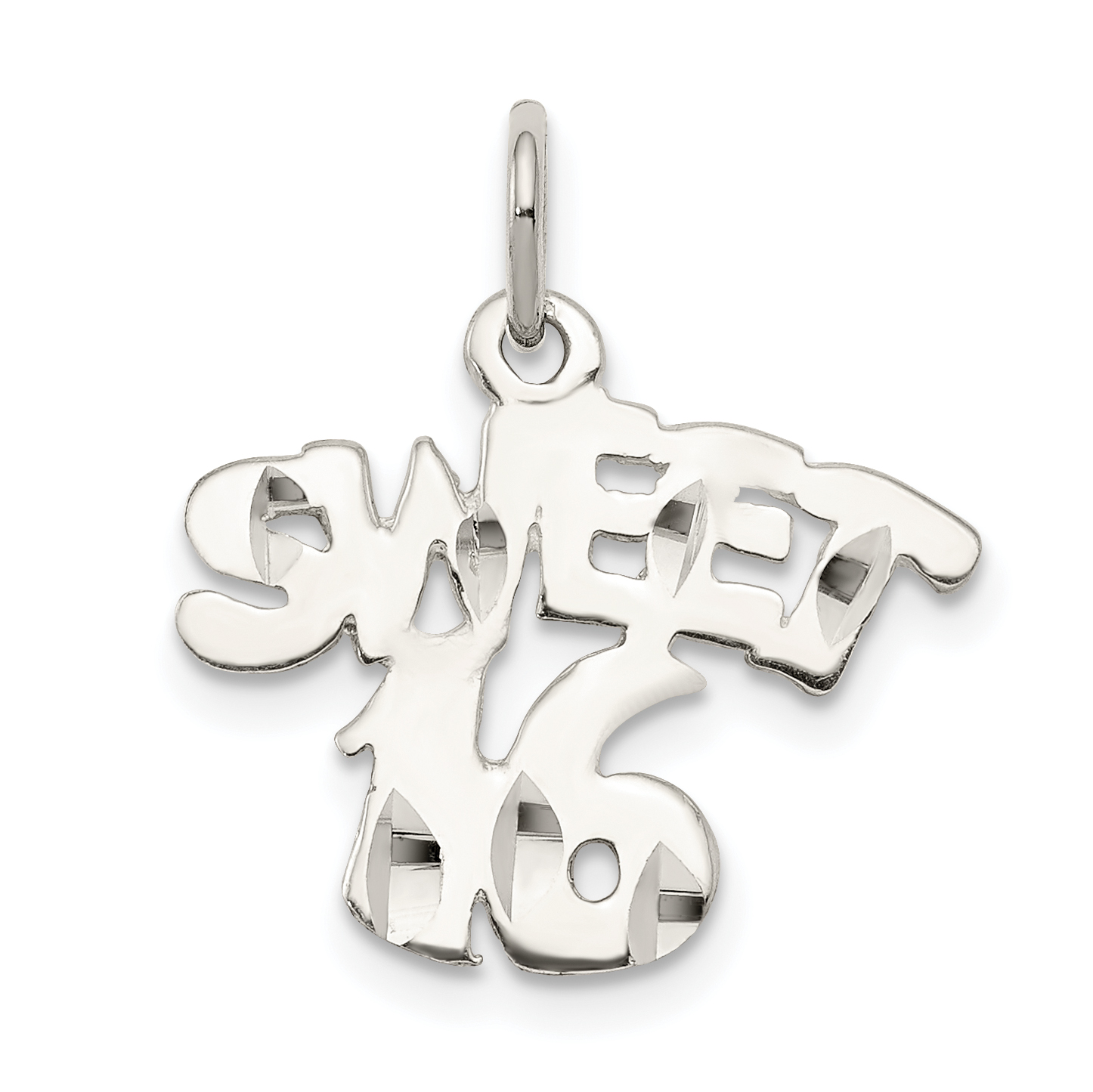 Sterling Silver Sweet 16 Charm (QC1591)