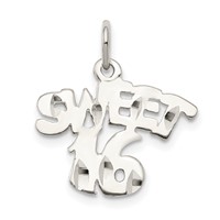 Sterling Silver Sweet 16 Charm view 1