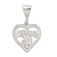 Sterling Silver Heart Sweet 16 Charm view 3