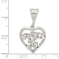 Sterling Silver Heart Sweet 16 Charm view 4