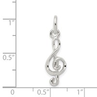 Sterling Silver Treble Clef Charm view 4