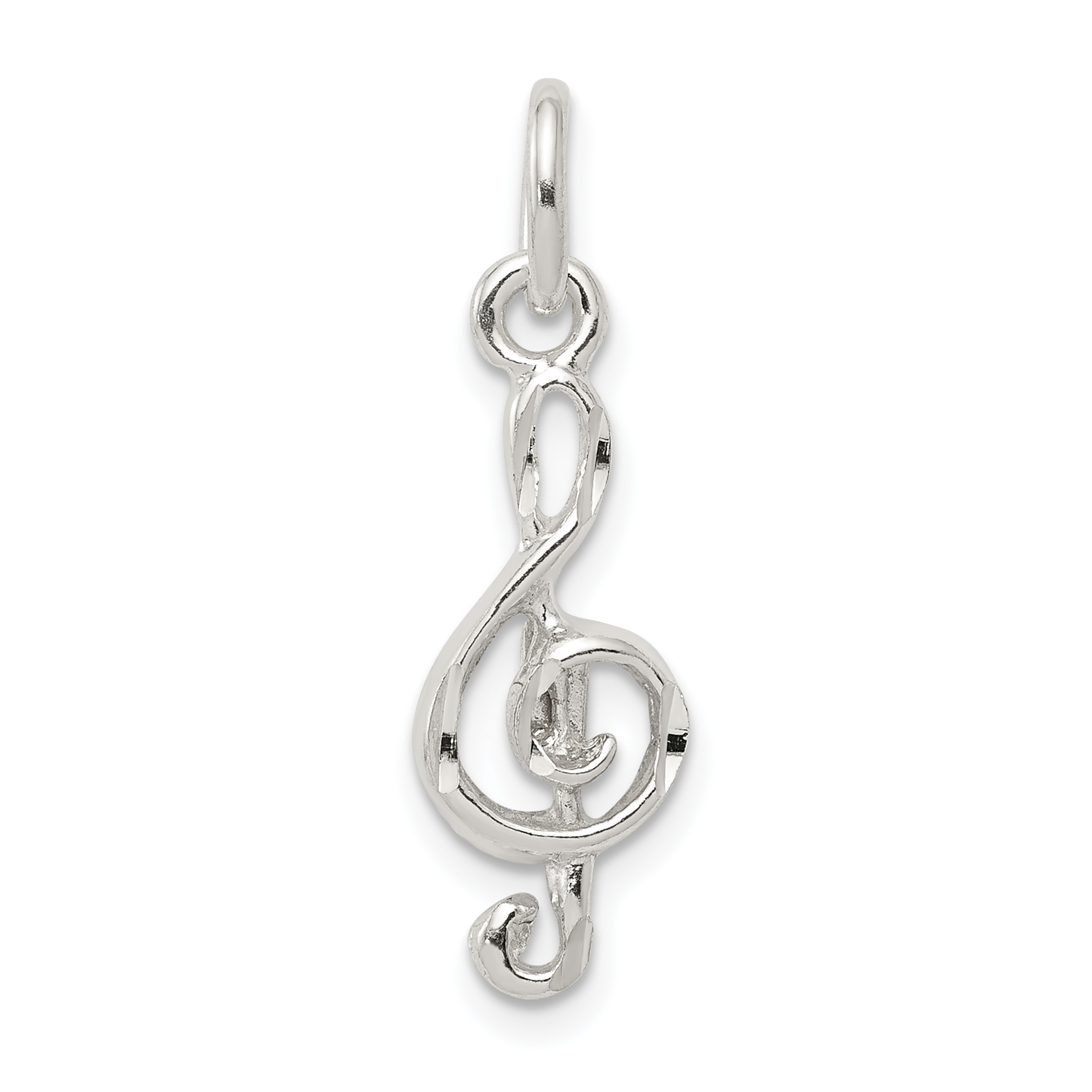 Sterling Silver Treble Clef Charm (QC1617)