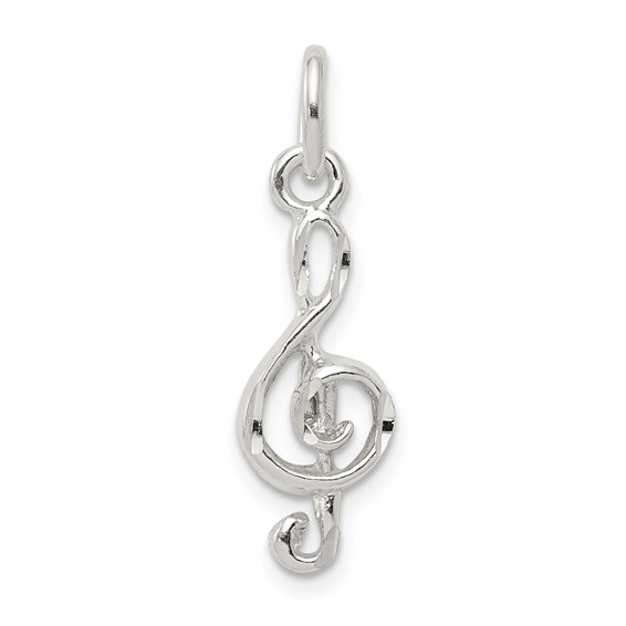 Sterling Silver Treble Clef Charm