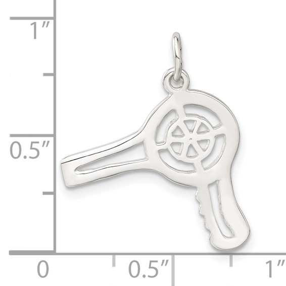 Sterling Silver Hair Dryer Charm