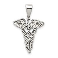 Sterling Silver Caduceus Charm view 4