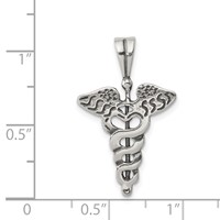 Sterling Silver Caduceus Charm view 3