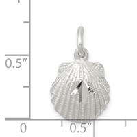 Sterling Silver D C Shell Charm view 3