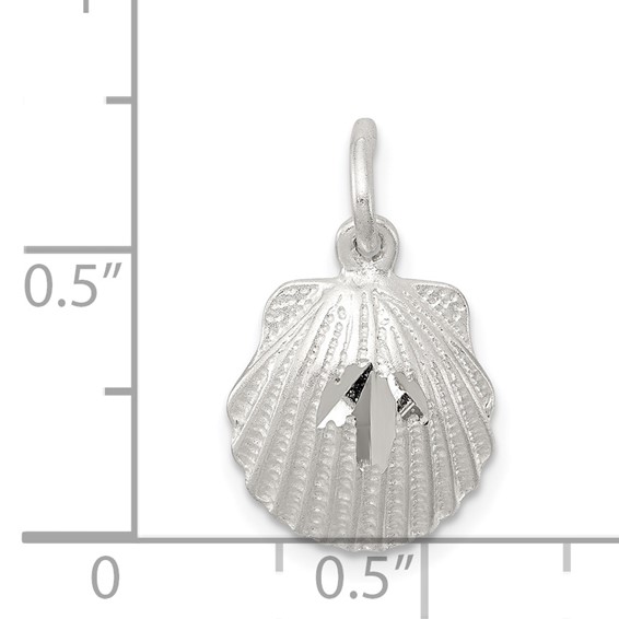 Sterling Silver D/C Shell Charm