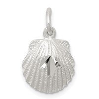 Sterling Silver D C Shell Charm view 1