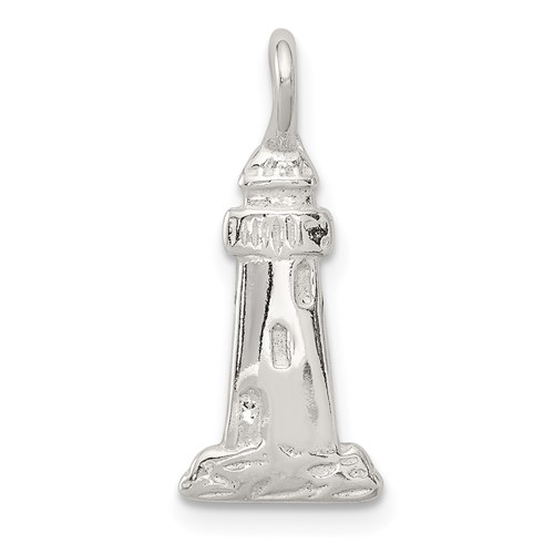Sterling Silver Polished Lighthouse Charm