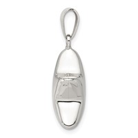 Sterling Silver Rhodium-plated Polished 3-D Star Charm view 2