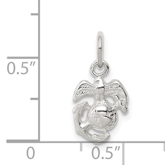 Sterling Silver Marine Corps Emblem Charm