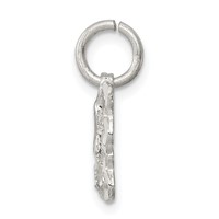 Sterling Silver Diamond-cut Filigree Butterfly Charm view 2