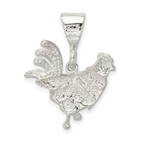 Sterling Silver Rooster Charm view 3