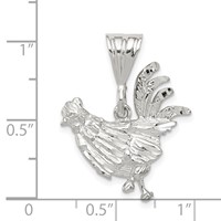 Sterling Silver Rooster Charm view 4