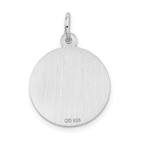 Sterling Silver Rhodium-plated on Graduation Day Disc Charm view 3