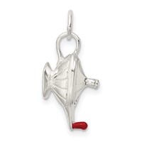 Sterling Silver Lamp of Knowledge Charm view 3