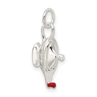 Sterling Silver Lamp of Knowledge Charm view 5