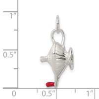 Sterling Silver Lamp of Knowledge Charm view 4