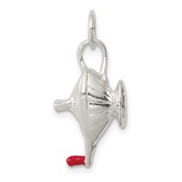 Sterling Silver Lamp of Knowledge Charm view 1