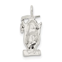 Sterling Silver Graduation Owl Charm view 3