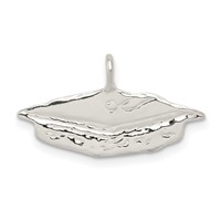 Sterling Silver Graduation Cap Charm view 1