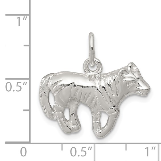 Sterling Silver Wolf Charm