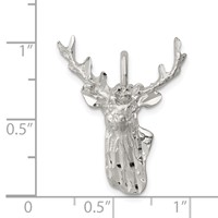 Sterling Silver Deer Head Charm view 4