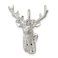 Sterling Silver Deer Head Charm view 1