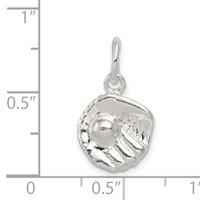 Sterling Silver Baseball Glove Charm view 3