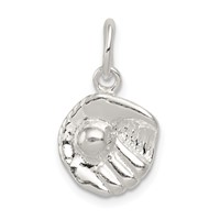 Sterling Silver Baseball Glove Charm view 1