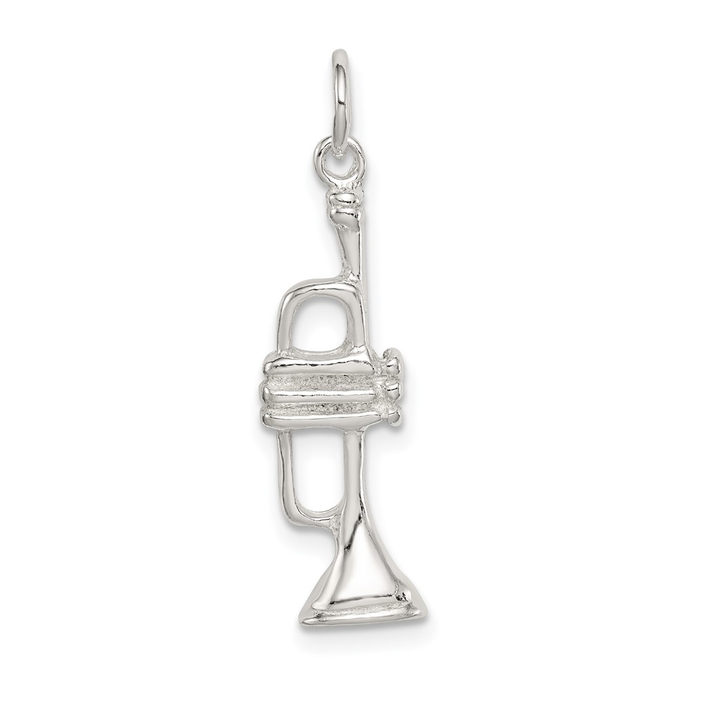 Sterling Silver Trumpet Charm (QC182)