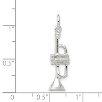 Sterling Silver Trumpet Charm view 3