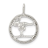 Sterling Silver Gymnastics Charm view 3