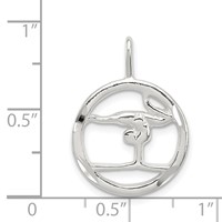 Sterling Silver Gymnastics Charm view 4