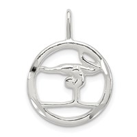 Sterling Silver Gymnastics Charm view 1