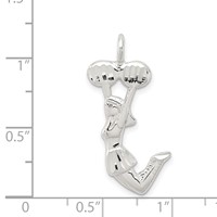 Sterling Silver Cheerleader Charm view 3