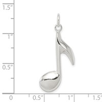 Sterling Silver Music Note Charm view 4