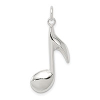 Sterling Silver Music Note Charm view 1