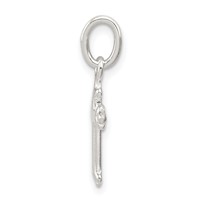 Sterling Silver Fleur De Lis Cross Charm view 2