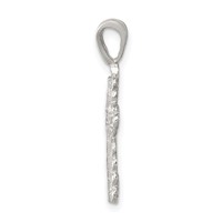 Sterling Silver Budded Cross Pendant view 2