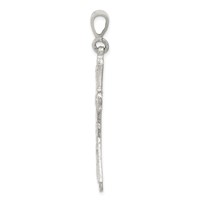 Sterling Silver Diamond-cut Cross Pendant view 2