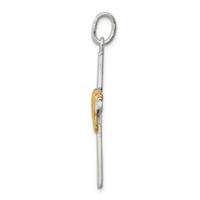 Sterling Silver & Vermeil Draped Cross Pendant view 2