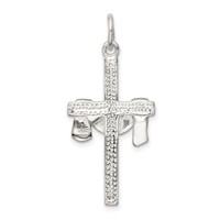 Sterling Silver & Vermeil Draped Cross Pendant view 4