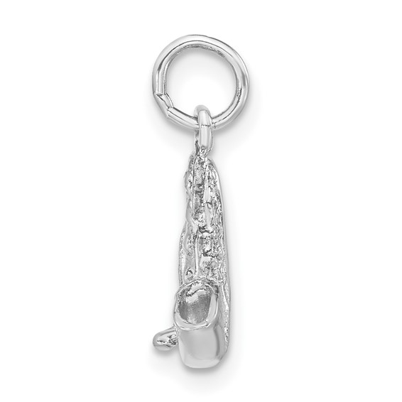 Sterling Silver Polished 3-D Saxophone Charm
