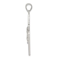 Sterling Silver Polished Crucifix Pendant view 2