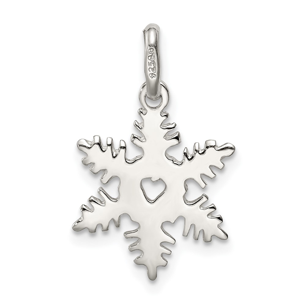Sterling Silver Snowflake Charm (QC198)