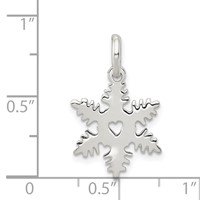 Sterling Silver Snowflake Charm view 3