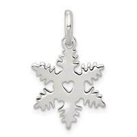 Sterling Silver Snowflake Charm view 1